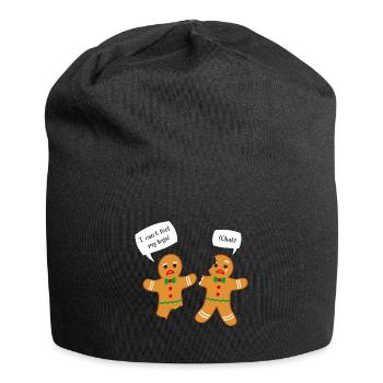 I Cant Feel My Legs What Lebkuchen Weihnachten - Jersey-Beanie - Schwarz - Vorne