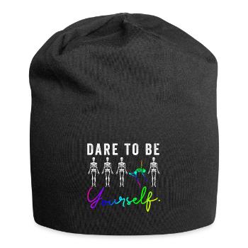 Drapeau arc-en-ciel I Défilé du mois de la fierté LGBT J’ose - Bonnet en jersey - noir - Devant