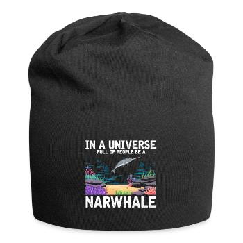 Narwhale Einhornwal Wal Wale Meer Ozean Biologie - Jersey-Beanie - Schwarz - Vorne