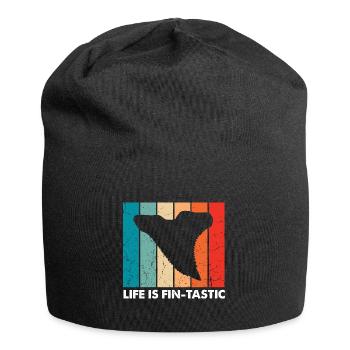 Fossil Archäologie Design Fossilien Fossiljäger - Jersey-Beanie - Schwarz - Vorne