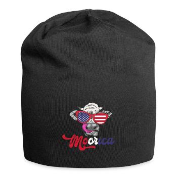 Moorica Cow USA Drapeau - Bonnet en jersey - noir - Devant