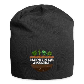 Gärtnerin Leidenschaft für Gärtner Frauen Garten - Jersey-Beanie - Schwarz - Vorne