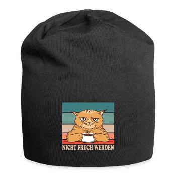 Nicht Frech Werden Design für Katzen Fans - Jersey-Beanie - Schwarz - Vorne