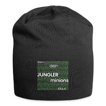 Wenn der JUNGLER minions klaut - Jersey-Beanie - Schwarz - Vorne