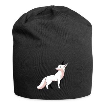 Wildtiere Fuchs Füchse Kinder Arktis Schnee Zoo - Jersey-Beanie - Schwarz - Vorne