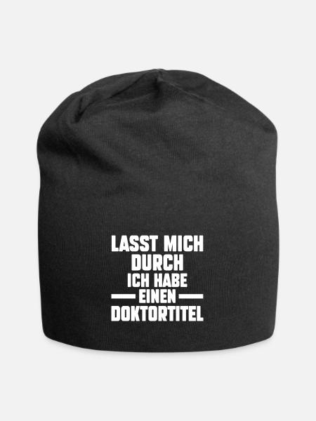 Doktor Abschluss Doktorand Promotion Doktortitel - Jersey-Beanie - Schwarz