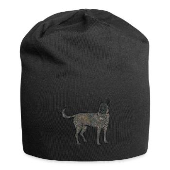 Holländischer Schäferhund Dutch Shepherd - Jersey-Beanie - Schwarz - Vorne