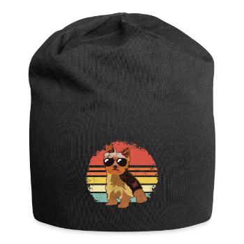 Yorkshire Terrier Yorkie Dog Cadeau - Bonnet en jersey - noir - Devant