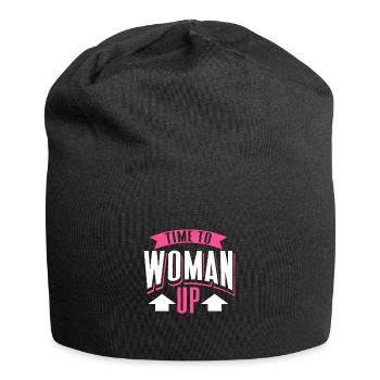 Il est temps de se lever - Bonnet en jersey - noir - Devant