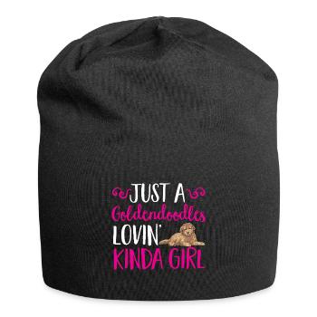 Goldendoodle Doodle Chien - Bonnet en jersey - noir - Devant