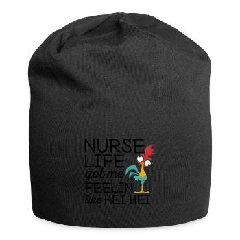 Nurse Life Got Me Feelin Like Hei Hei - Jersey Beanie - black - Front