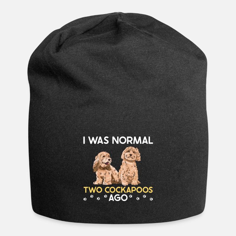 Cockapoo Hund - Jersey-Beanie - Schwarz