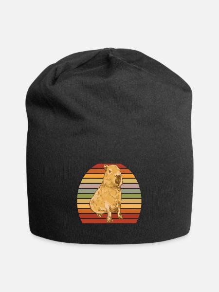 Capybara - Jersey-Beanie - Schwarz