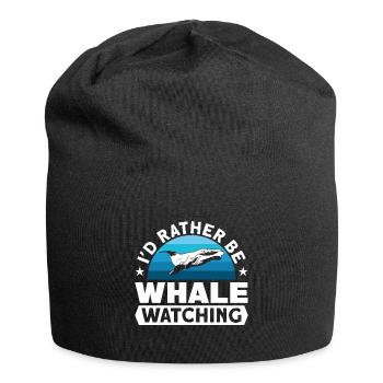 Whale Watching Whale Watching Orca Blue Whale - Jersey Beanie - black - Front