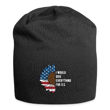 I Will Give Everything for US Patriotic American - Jersey Beanie - black - Front