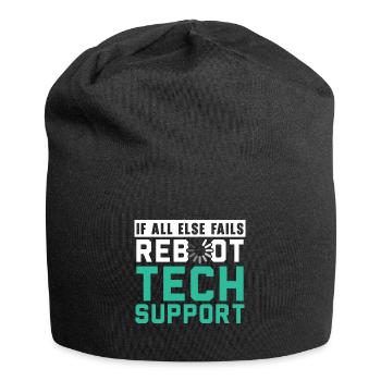Ich bin der unbezahlte technische Support meiner F - Jersey-Beanie - Schwarz - Vorne