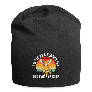 Fennek-füchse, Schlauer, Süßer - Jersey-Beanie - Schwarz - Vorne