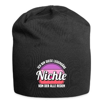 Nichte - Jersey-Beanie - Schwarz - Vorne