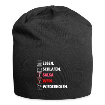 Salsa Tanz Wein Tänzer - Jersey-Beanie - Schwarz - Vorne