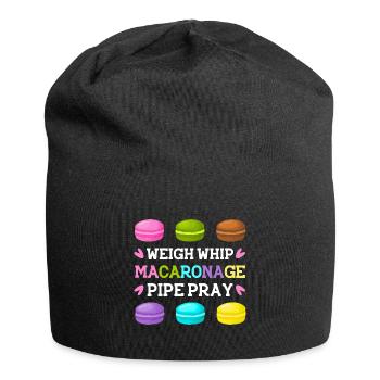 weigh whip macaronage pipe pray Design for a - Jersey Beanie - black - Front