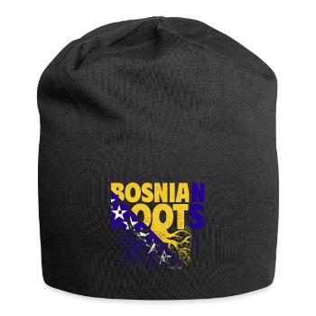 Bosnien und Herzegowina Flagge Bosnien - Jersey-Beanie - Schwarz - Vorne