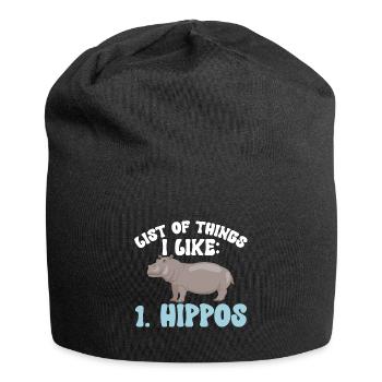 Hippopotame Hippopotame - Bonnet en jersey - noir - Devant