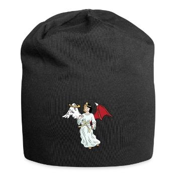 Engel Teufel gut böse Gefühle Emotion Satan Dark - Jersey-Beanie - Schwarz - Vorne