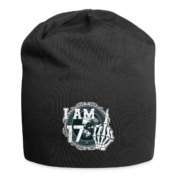 I'm 17 plus 1 middle finger Skull funny 18th - Jersey Beanie - black - Front