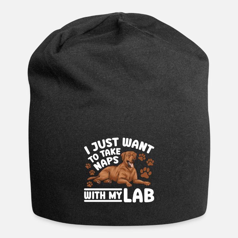 Fuchsroter Labrador Retriever Fox Red Labrador - Jersey-Beanie - Schwarz