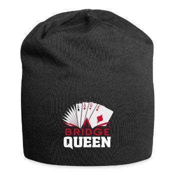 Bridge Kartenspiel Geschenk - Jersey-Beanie - Schwarz - Vorne