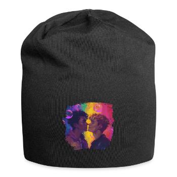 Boy meets Boy - Pride and Strong - LGBTQIA+ - Jersey-Beanie - Schwarz - Vorne