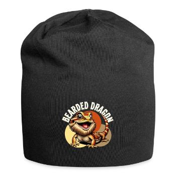 Bartagame Bartagamen Bearded Dragon - Jersey-Beanie - Schwarz - Vorne
