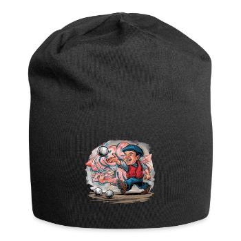 Franzose spielt Petanque Street Art Graffiti - Jersey-Beanie - Schwarz - Vorne