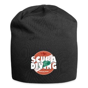 Logo de l’écusson de plongée sous-marine avec murène - Bonnet en jersey - noir - Devant