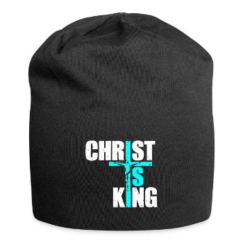 Le Christ est roi Foi chrétienne Religieux - Bonnet en jersey - noir - Devant