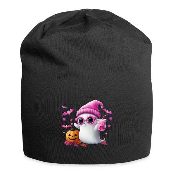 Süßer Geist Halloween Retro Design mit Kürbis - Jersey-Beanie - Schwarz - Vorne