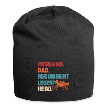 Husband Dad Recumbent Legend Hero Bent Bike - Jersey Beanie - black - Front