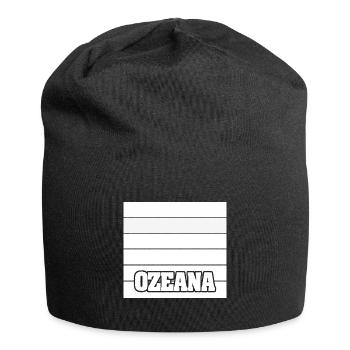 Ozeana as a woman's name - Jersey Beanie - black - Front