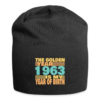 Born in 1963 - Jersey Beanie - black - Front