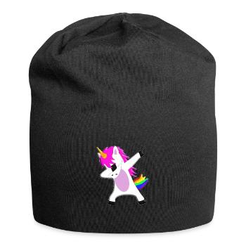 The Dabbing Unicorn - licorne dansante - Bonnet en jersey - noir - Devant