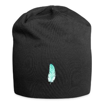 Feder - Jersey-Beanie - Schwarz - Vorne