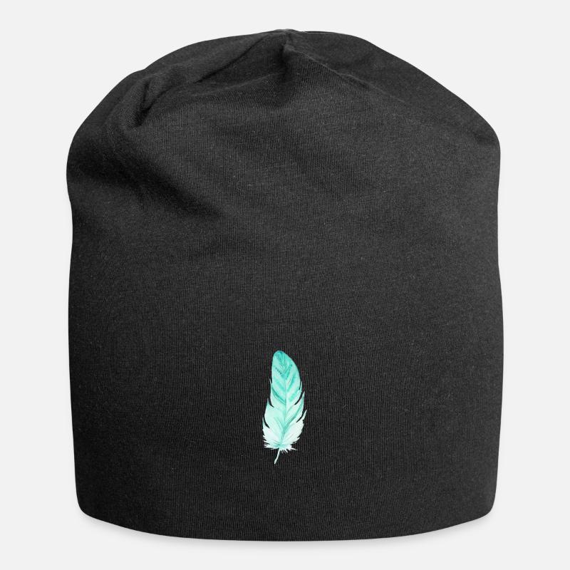 Feder - Jersey-Beanie - Schwarz