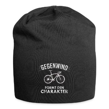 Rennrad Fahrrad Bike Geschenk - Jersey-Beanie - Schwarz - Vorne