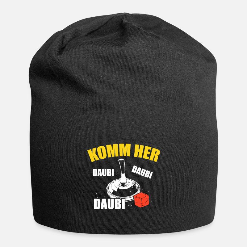 Komm Her Daubi Daubi Stockschütze Eisstock Daube - Jersey-Beanie - Schwarz
