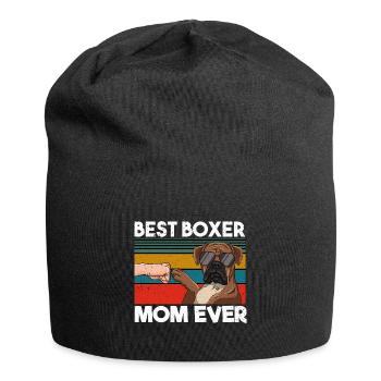 Best Boxer Mom Ever Beste Hunde Mama Muttertag - Jersey-Beanie - Schwarz - Vorne