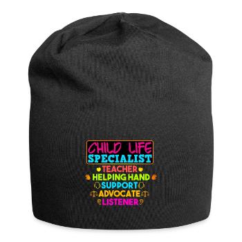 Teacher Helping Hand Support Advocate Listener - Jersey Beanie - black - Front