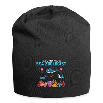 Zooologiste marin officiel Zooologie Mer - Bonnet en jersey - noir - Devant