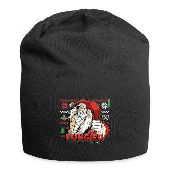 Kung Fu Santa Ugly Cristmas Design for a Martial - Jersey-Beanie - Schwarz - Vorne