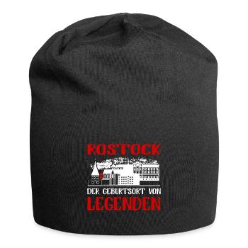 Rostock Der Geburtsort Von Legenden - Jersey-Beanie - Schwarz - Vorne
