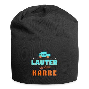 lauter als deine Karre - Jersey-Beanie - Schwarz - Vorne